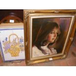 A framed oil on board - signed B MATRAWEN? - toget