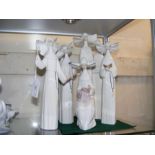 Six Lladro 'nun' figurines