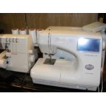 A Janome Memory Craft 9000 Sewing Machine, togethe