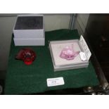 A boxed Lalique fish ornament and one other