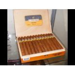 A box of Cuban Cohiba cigars