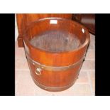 A metal bound bucket by Lister & Co. - 31cm diamet