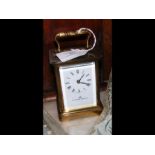 A Matthew Norman glass cased carriage clock - 13cm