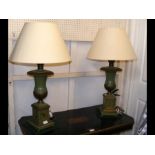 A pair of decorative 80cm high table lamps