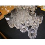 Six West Country cut glass beakers, together with