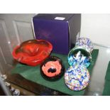 A selection of Caithness paperweights etc.