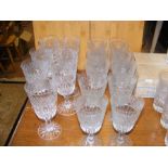 A suite of Royal Brierley crystal wine glasses