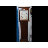 A mahogany cased Grandmother clock - height 163cm