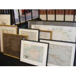 A selection of old maps including Bacon's New Map