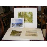 GEORGE MORRISON - three watercolours of nature sce