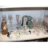 Ornamental cats, together with various collectable