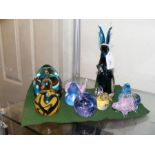 A selection of Isle of Wight and Mdina glass paper