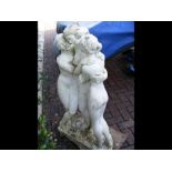 A figural garden statue - height 110cm