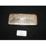 A 1 kilo silver ingot stamped Engelhard P19436