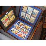 Framed and glazed cartoon postcards