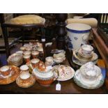 A quantity of antique Crown Derby and Davenport ch