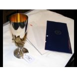 An Aurum Limited Edition silver and gilt goblet to