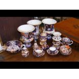 A selection of Davenport and Crown Derby Imari pat