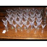 A selection of Waterford 'Sheila' sherry glasses a