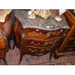 A 19th century small proportioned three drawer com