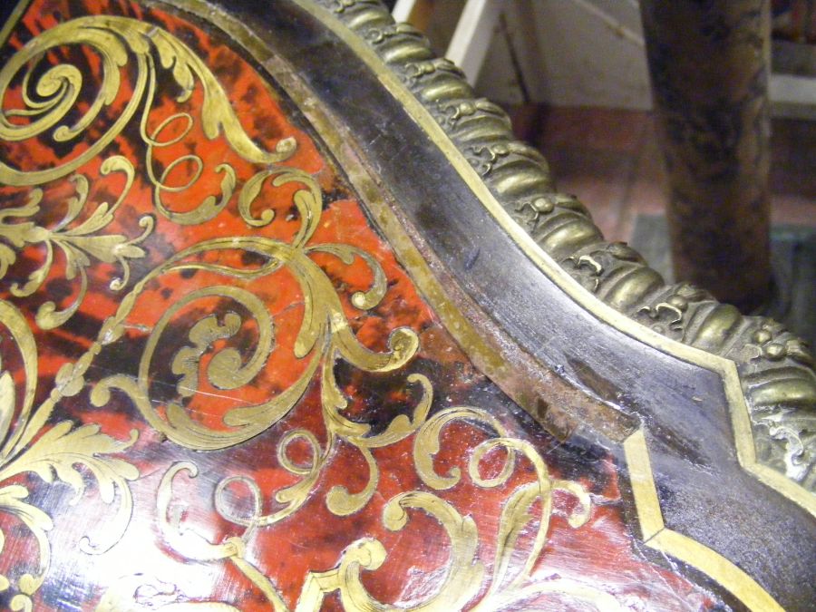 A 19th century red Boulle and ebonized side table - Image 18 of 18