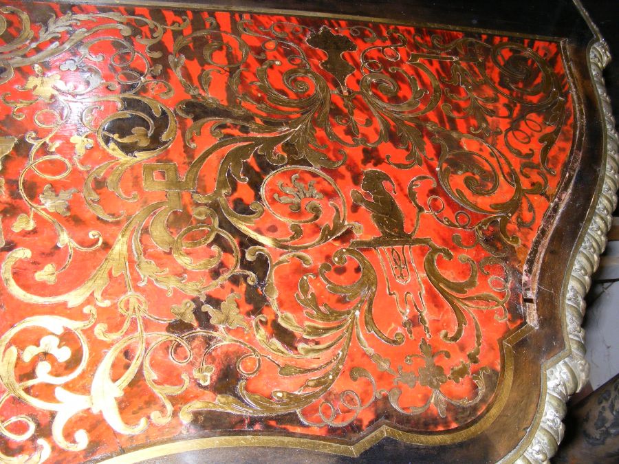A 19th century red Boulle and ebonized side table - Image 14 of 18