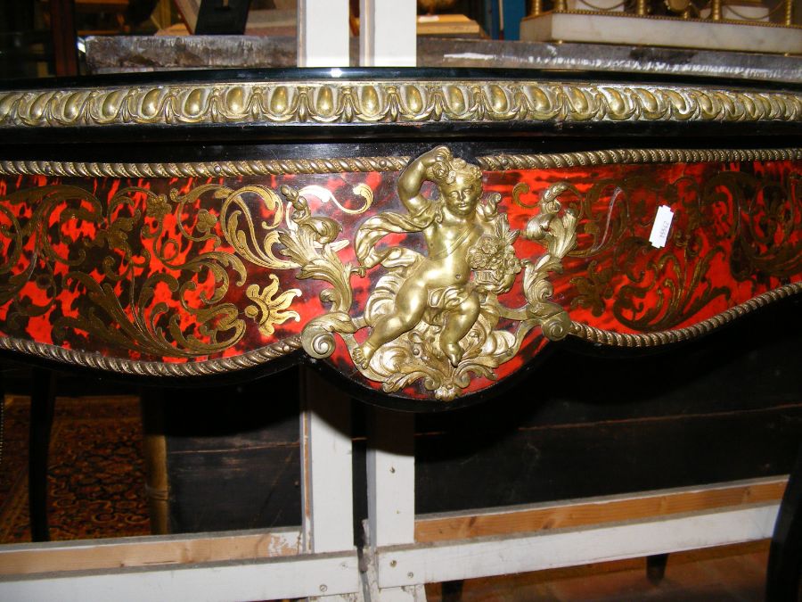 A 19th century red Boulle and ebonized side table - Image 5 of 18