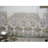 Seventeen Waterford crystal coupe glasses - each 9