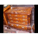 A 19th century Dutch marquetry chest of four long