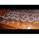 Seventeen Waterford 'Sheila' coupe glasses - 12cms