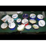 A selection of enamel pill boxes