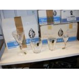 A collection of Waterford crystal drinking glasses