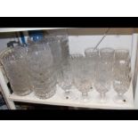 Assorted Tudor cut glass drinking glasses and fing