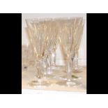 A set of eight Waterford cut glass flutes