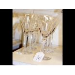A set of six Waterford cut glass wine glasses