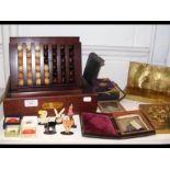 Assorted travelling games, wax seals etc.