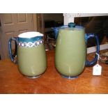 A Macintyre coffee pot with green glaze RN311908 w