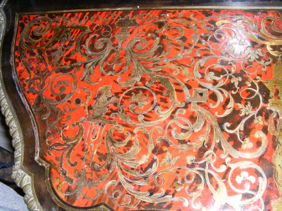 A 19th century red Boulle and ebonized side table - Image 15 of 18