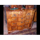 A 19th century continental chest of two short and