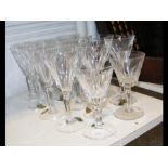 A set of twelve Waterford cut glass port glasses