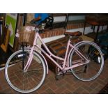 A Claudbutler Cambridge ladies bike in pink
