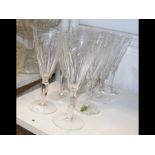 A set of eight Waterford cut glass wine glasses