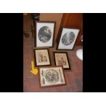 A quantity of antique prints - framed and glazed