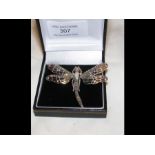 A silver 'dragonfly' brooch