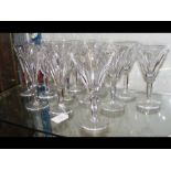 A suite of ten Waterford 'Sheila' wine glasses - 17.5cm high - plus 4 larger glasses