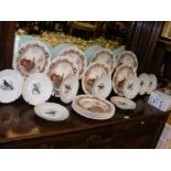A set of twelve Barnyard King 'turkey' plates, tog