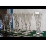 A suite of ten large air twist wine glasses - 26cm