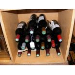 Sixteen bottles of assorted wine including La Chap