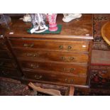 A Georgian mahogany bachelors chest - 78cm x 44cm,