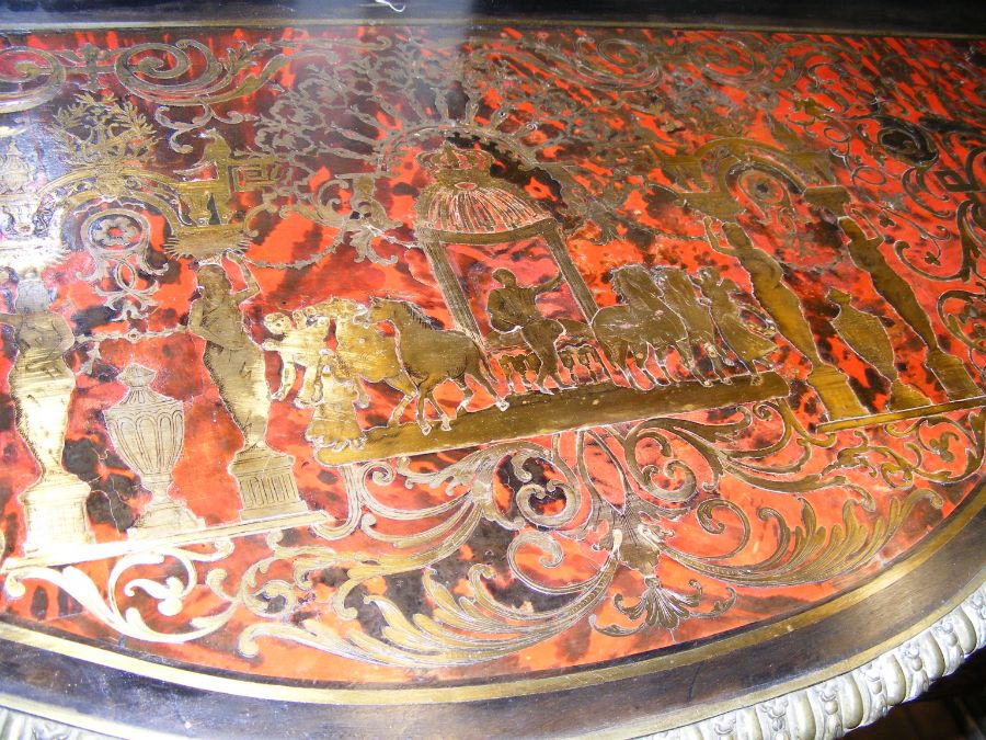 A 19th century red Boulle and ebonized side table - Image 13 of 18